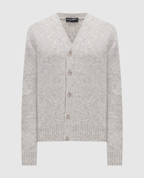 Dolce&Gabbana Gray alpaca wool cardigan GXV76TJFMIM