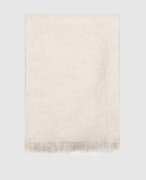 Brunello Cucinelli Beige stole with cashmere and silk with lurex MSCDAR097