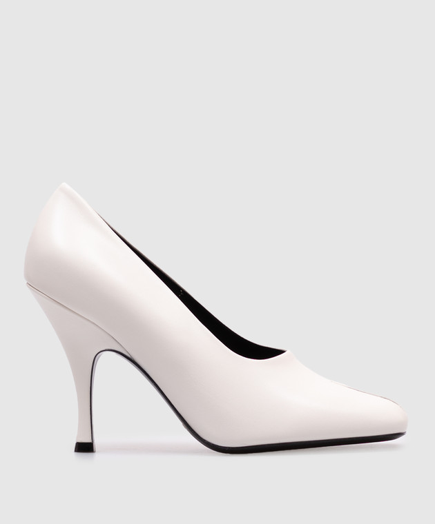 Khaite エウァ ヒフトゥ ハンフス F2030931 200 Khaite - White Eva Peep Toe Leather Shoes F2030931 - shop