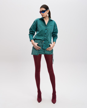 The Attico Eliza green shirt with embroidered emblem 250WCB00074DDC098AA