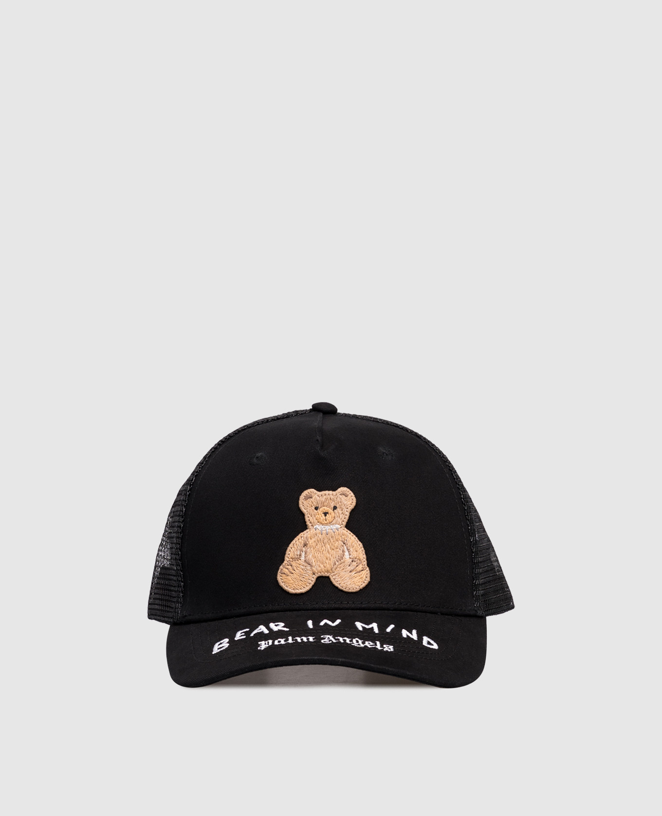 

Black cap with Bear in mind embroidery Palm Angels