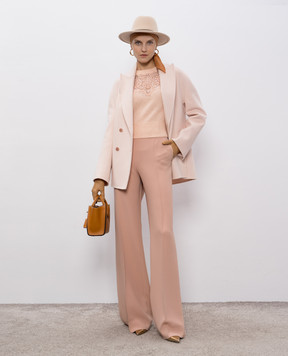 Ermanno Scervino Pink double-breasted wool jacket D476I357GVJ