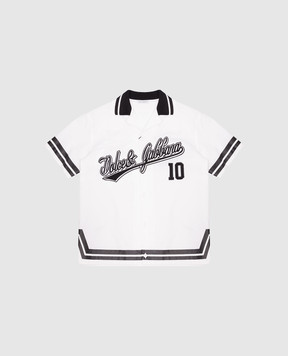 Dolce&Gabbana Children's white shirt with contrasting logo L44S04G7L6V56
