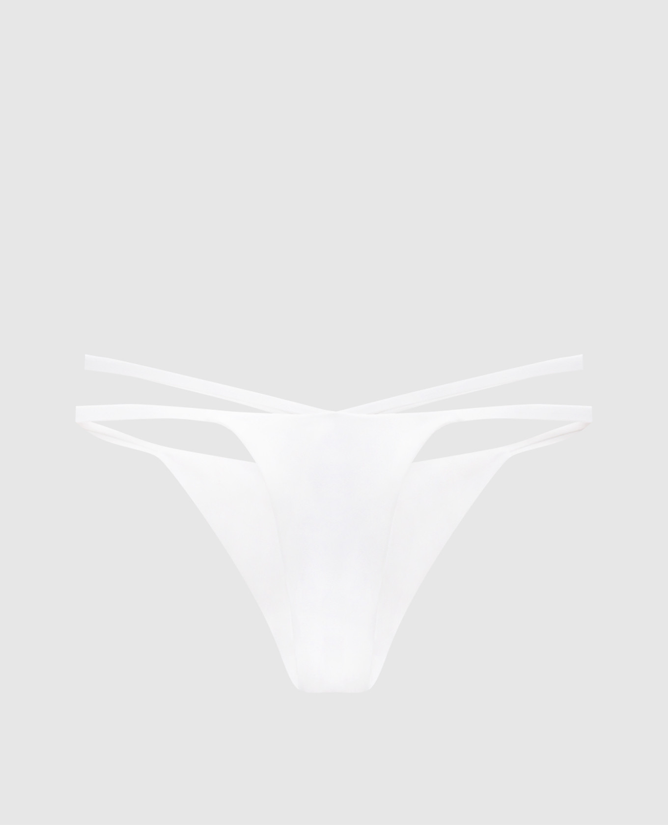 White swimsuit briefs with emblem Versace