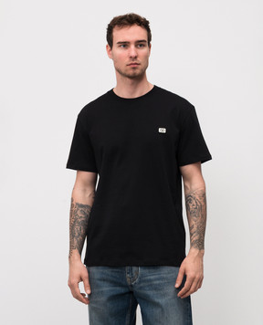 Valentino Black T-shirt with logo patch 7V3MG10VAQ8