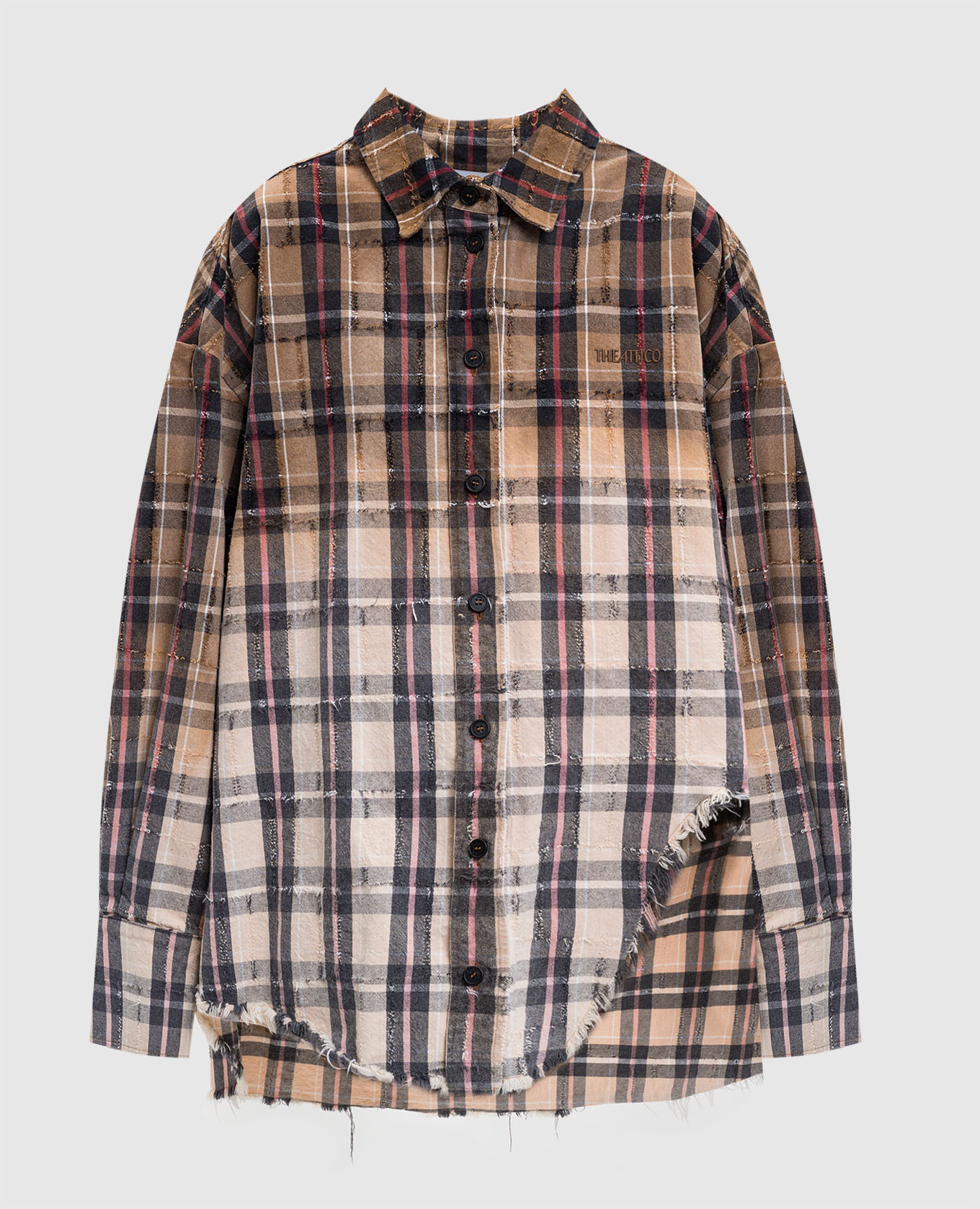 Beige checkered shirt The Attico