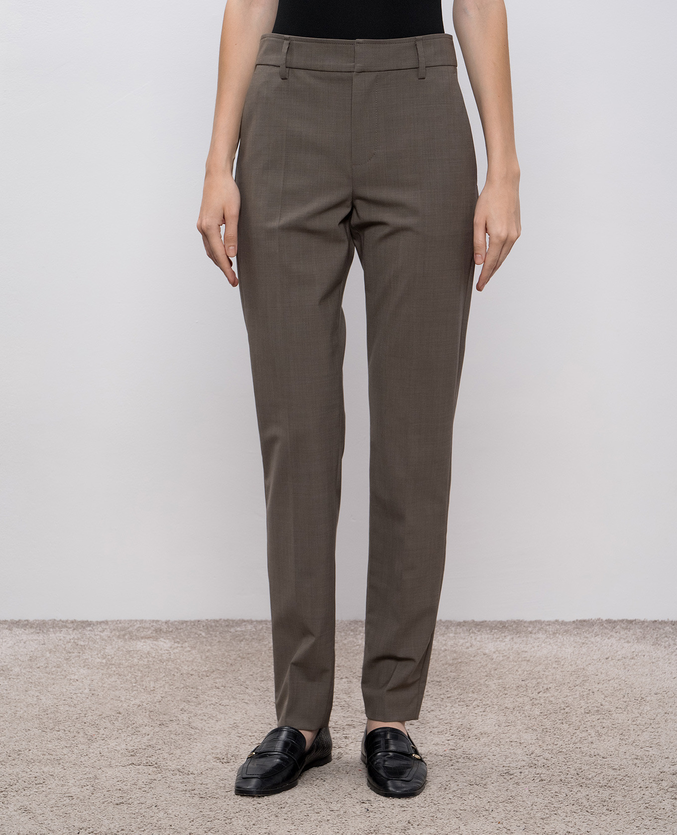 Brown wool pants Brunello Cucinelli 3