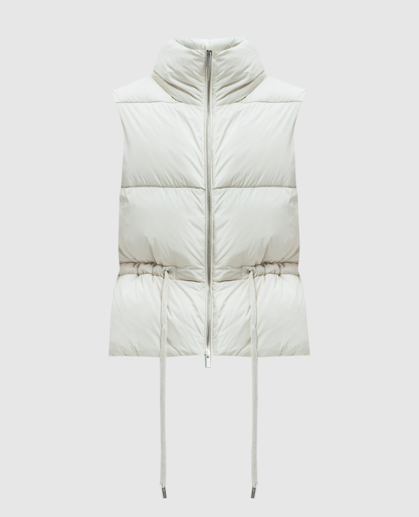 

Beige down vest with monil chain Peserico