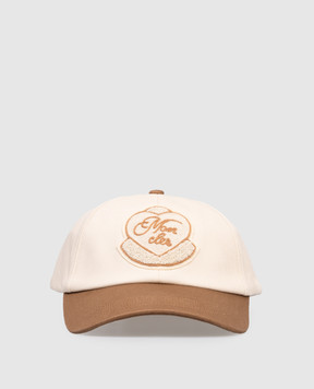 Moncler Beige cap with branded applique K20933B000180U082