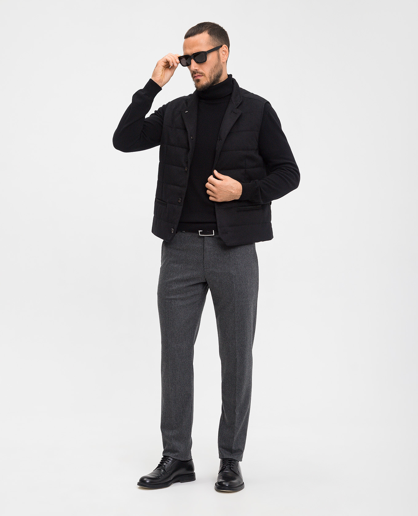 

Gray melange pants made of wool and cashmere Agnona, Grey