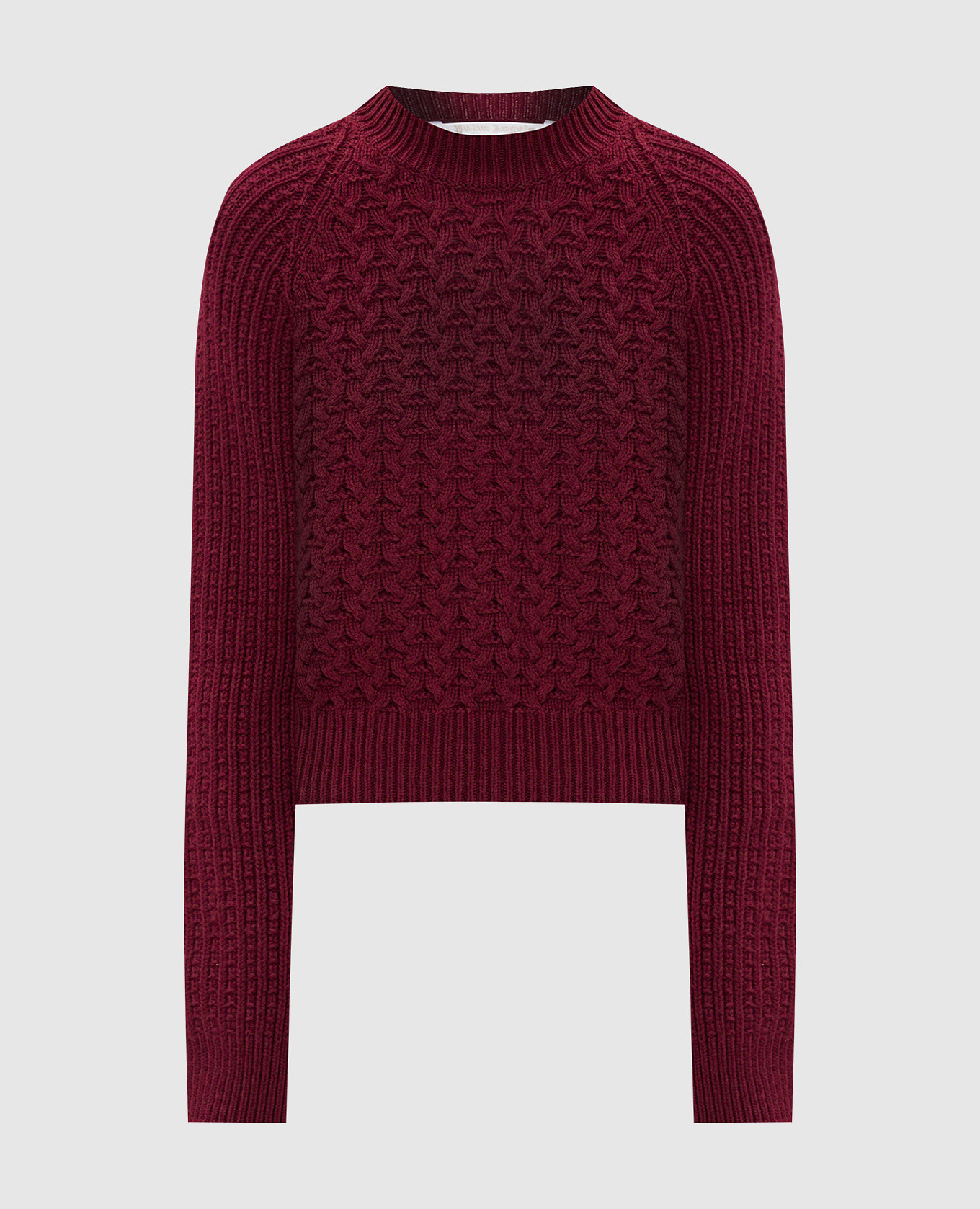 

Burgundy wool and cashmere sweater with logo Palm Angels