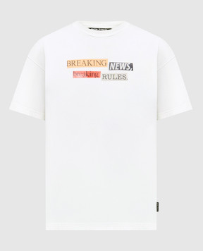 Palm Angels White T-shirt with print PMAA109F25JER005