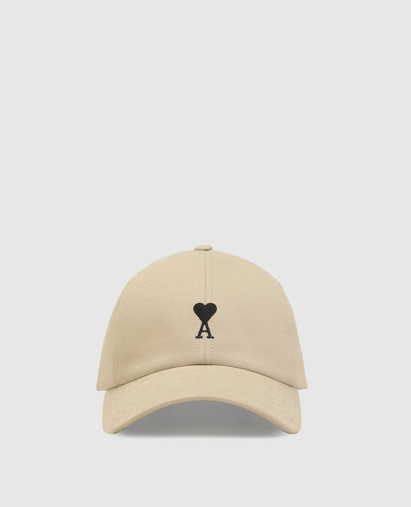 

Beige cap with embroidery Ami Paris