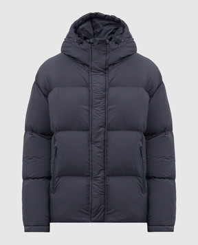Herno Blue down jacket with metallic logo PI001171U12456Z