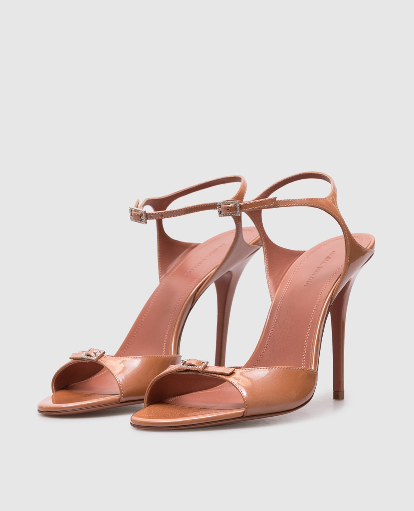 

Adut brown patent leather sandals Amina Muaddi