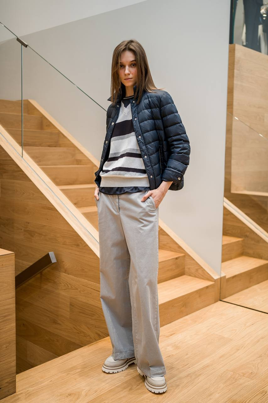 

White striped pullover Peserico