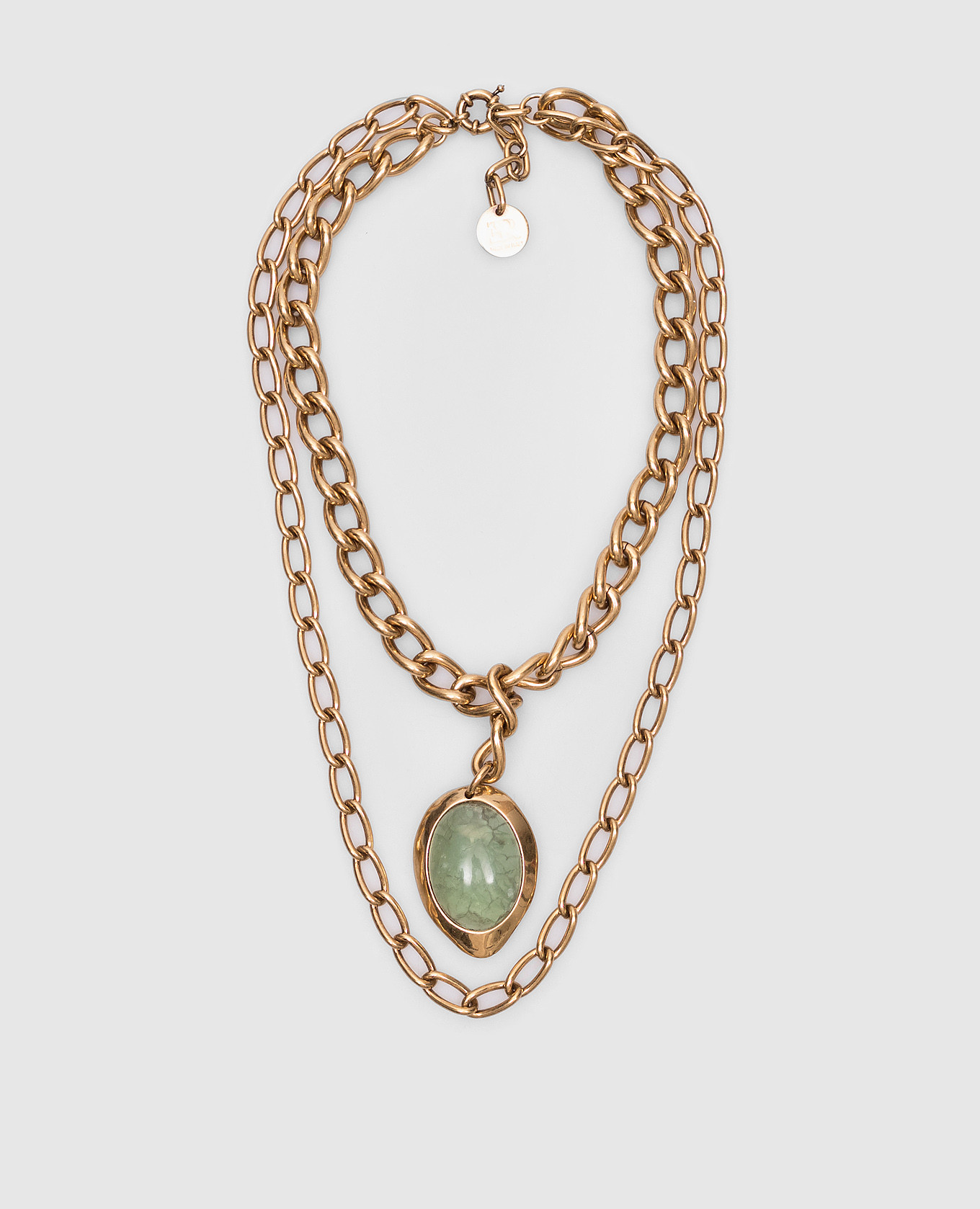 

Gold double chain with cabochon stone Ermanno Scervino, Golden