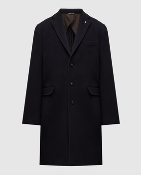 Peserico Blue wool and cashmere coat R5220302186