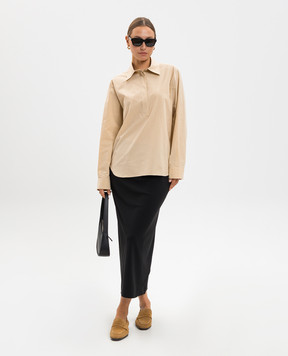 The Row Aurelina black wool skirt 10139W4061