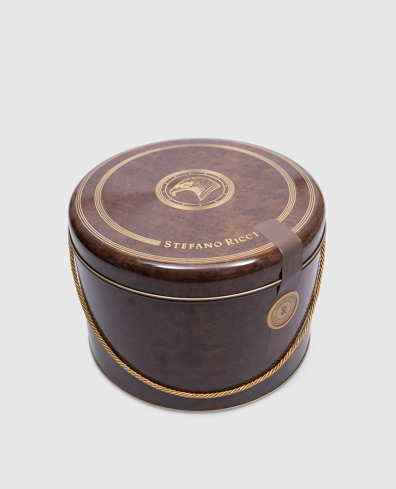 

Panettone with chocolate and coffee with a colorful print in a gift box 1 kg Stefano Ricci, Brown