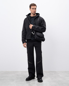 Heliot Emil Black pants RESILIENCE with elastic inserts M10180