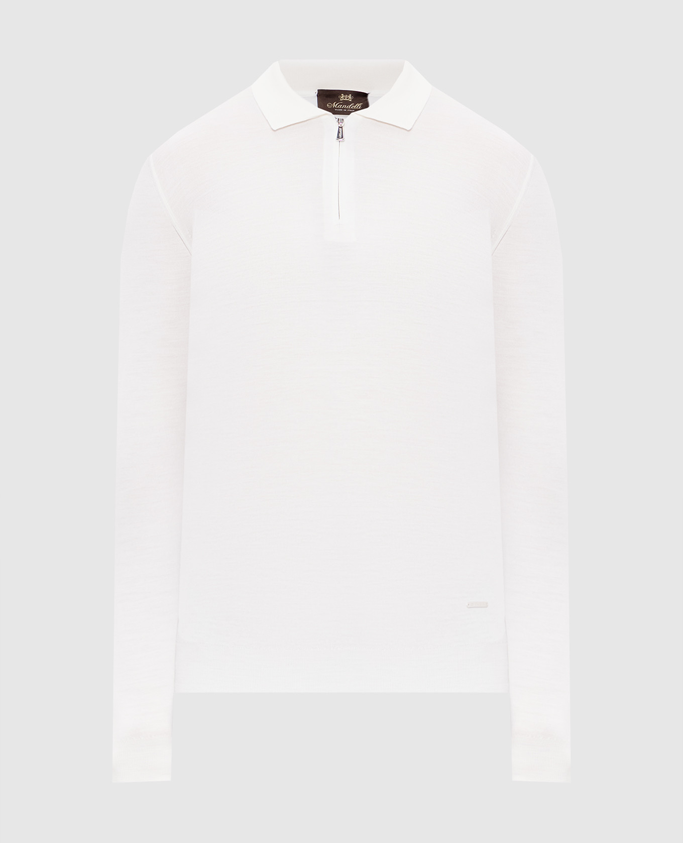White wool polo shirt