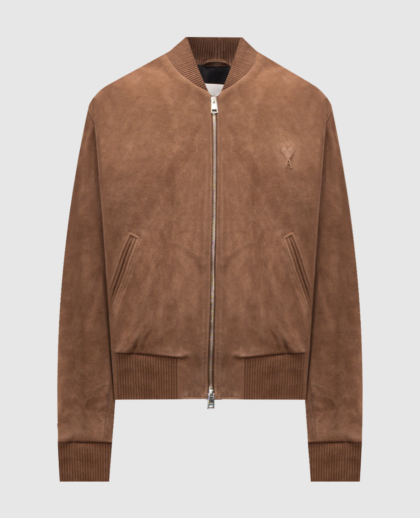 

Brown suede bomber jacket Ami Paris