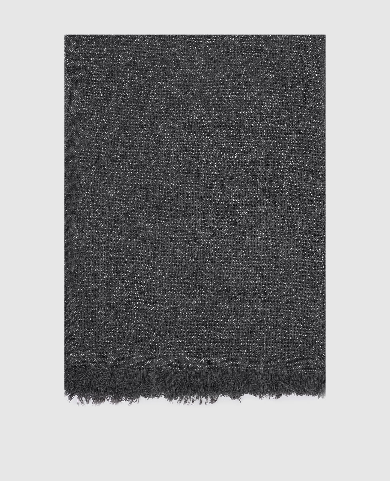 Gray wool scarf Peserico