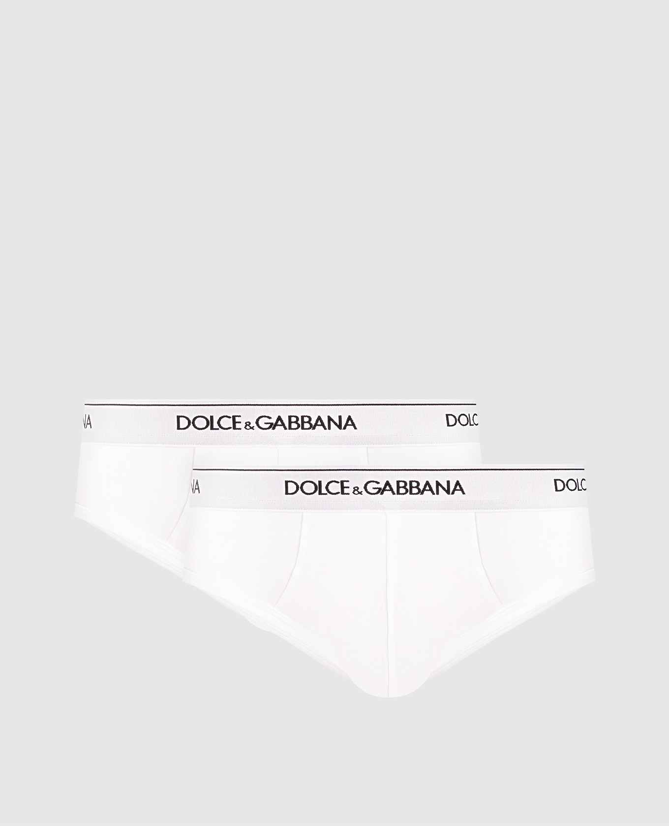 Set of white briefs with logo Dolce&Gabbana