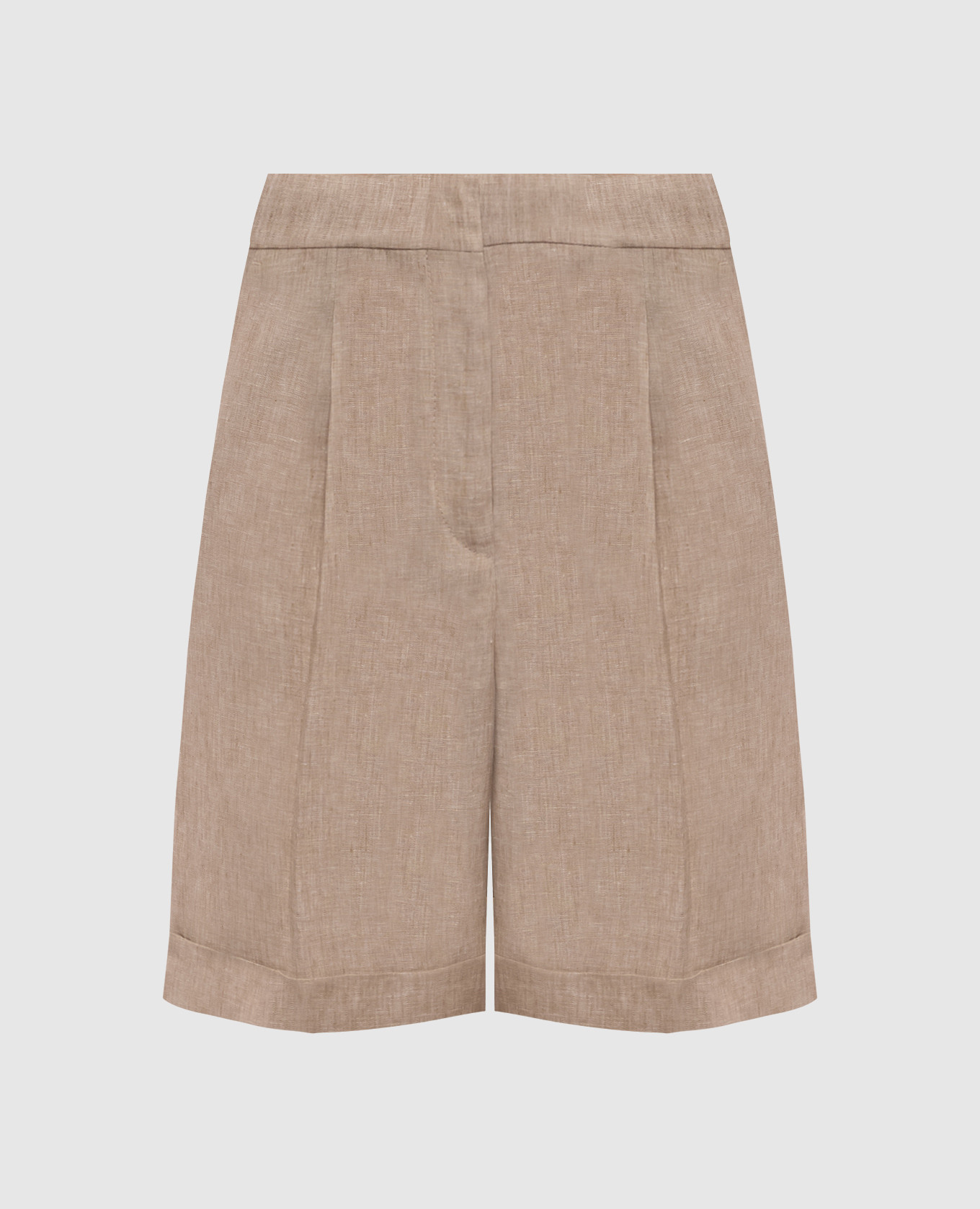 

Beige linen shorts Peserico
