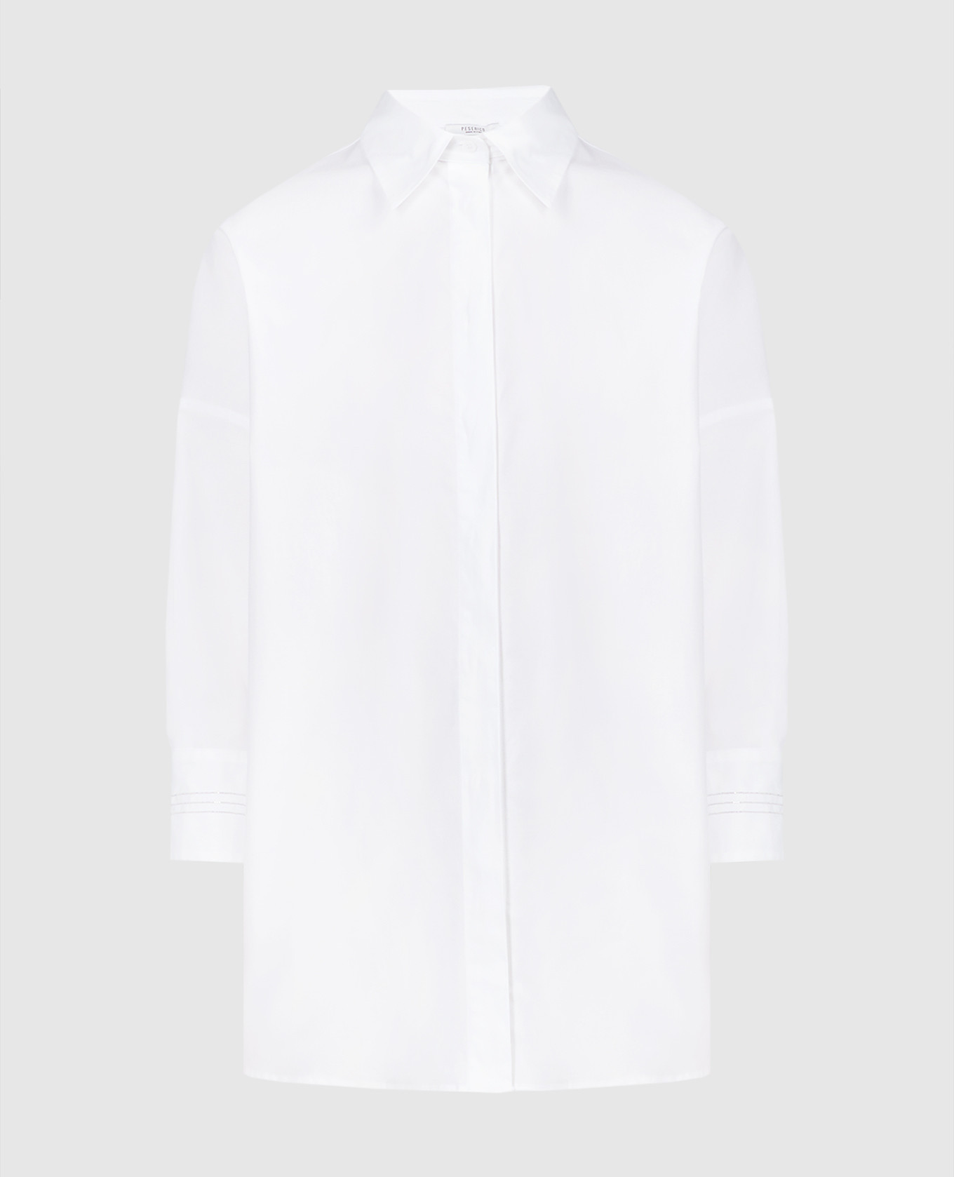 White blouse with monil chain Peserico