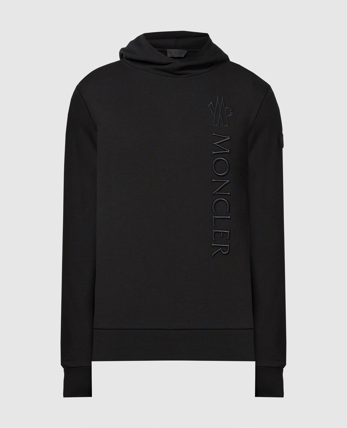 

Black hoodie with logo embroidery Moncler, Черный