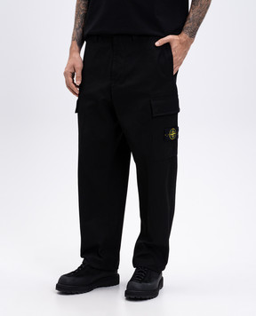 Stone Island Black cargo with logo K2S153100012S0164