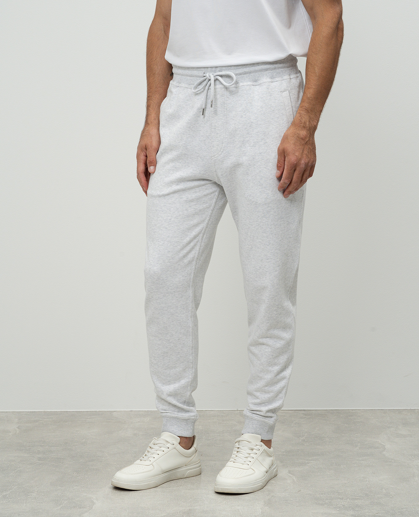 White joggers with logo print Brunello Cucinelli 2