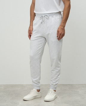 Brunello Cucinelli White joggers with logo print MM8363231G