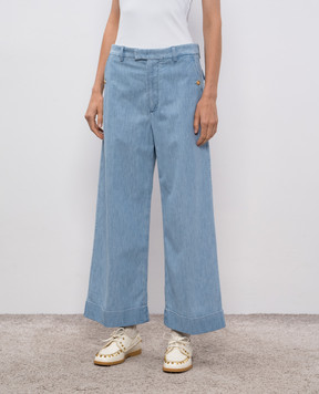 Valentino Blue jeans with cuffs 6V3DD03UALM