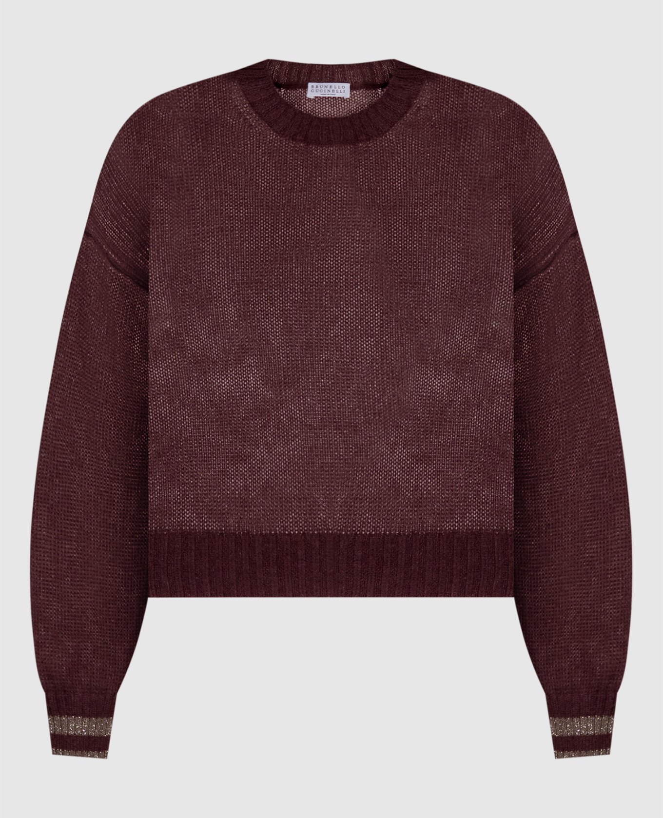 

Burgundy wool sweater with lurex Brunello Cucinelli