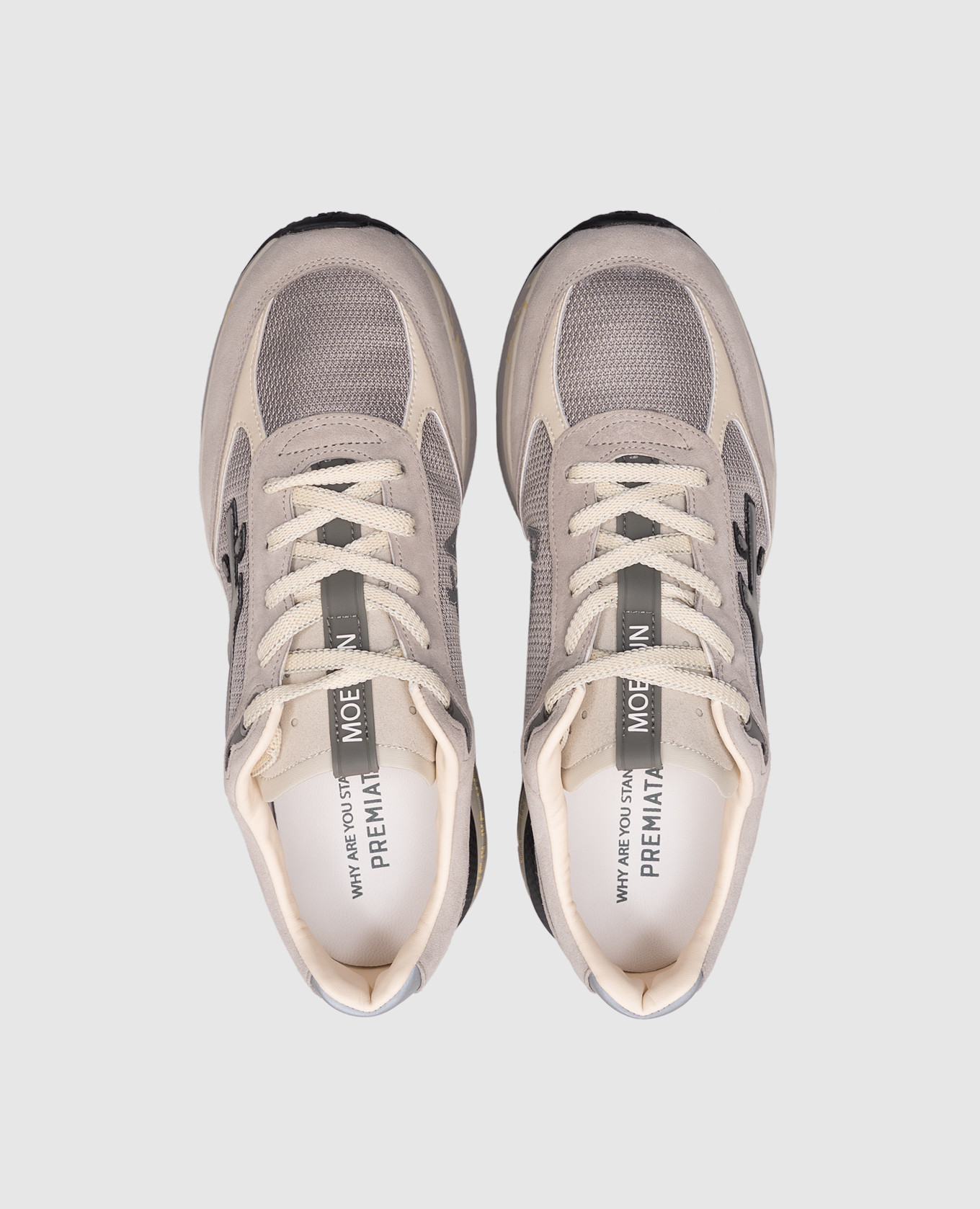 

Gray combination sneakers MOERUN Premiata, Grey