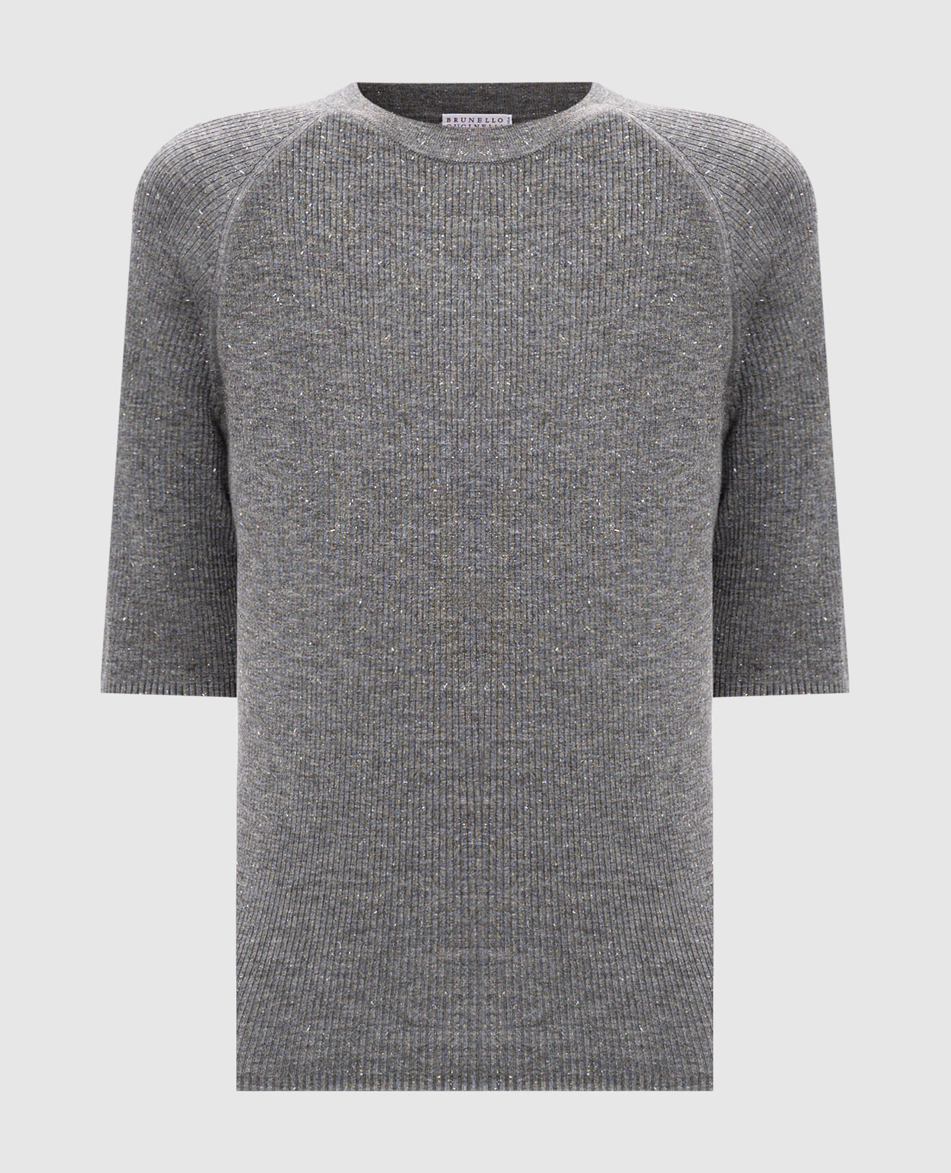 

Gray cashmere top with lurex Brunello Cucinelli, Grey