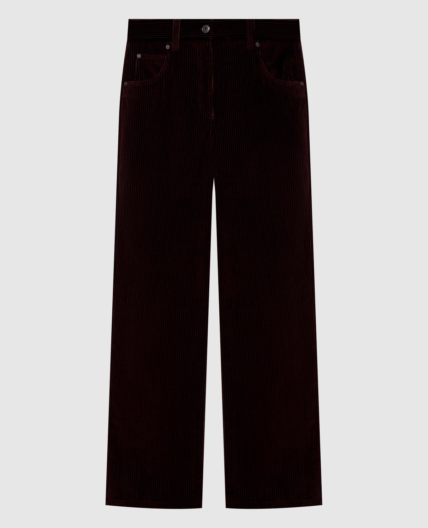 

Brown corduroy pants with monil chain Brunello Cucinelli