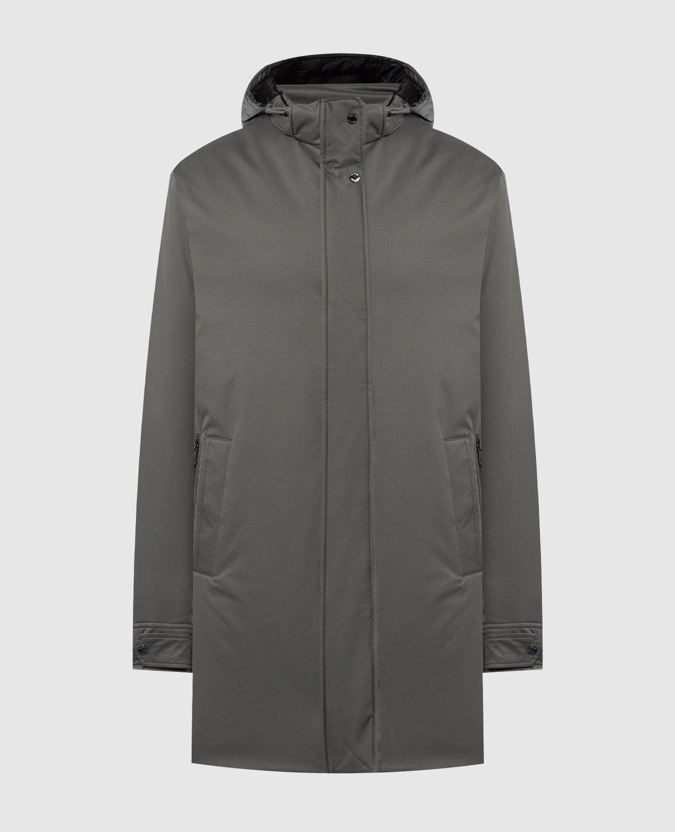 

Gray down jacket with logo MooRER, Grey