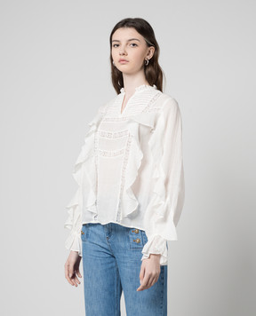 Twinset White shirt with lace 241TP2530
