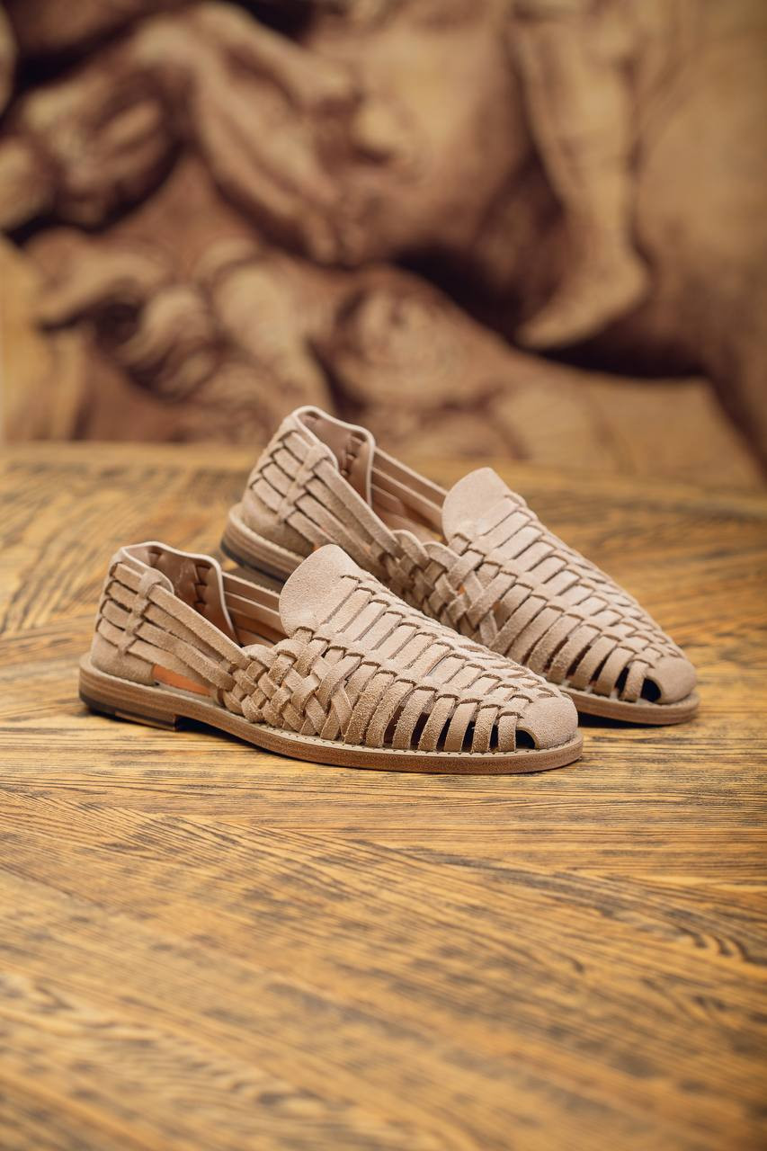 

Beige suede braided loafers Brunello Cucinelli