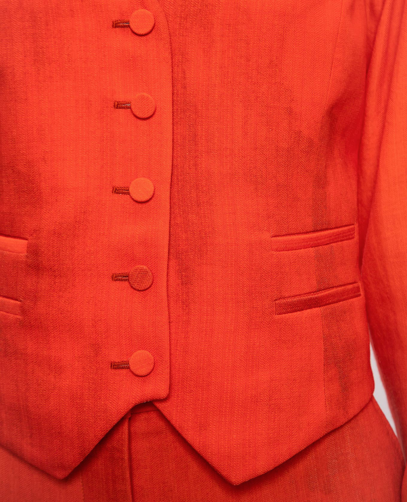 Coleridge orange vintage-effect wool vest Gabriela Hearst 5