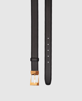 The Row Black Jewel Leather Belt W1401L52