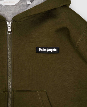 Palm Angels Children's green sports jacket PBBE003F25FLE002612