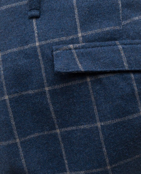 Altatensione Blue checked wool pants CALCETTO2497M