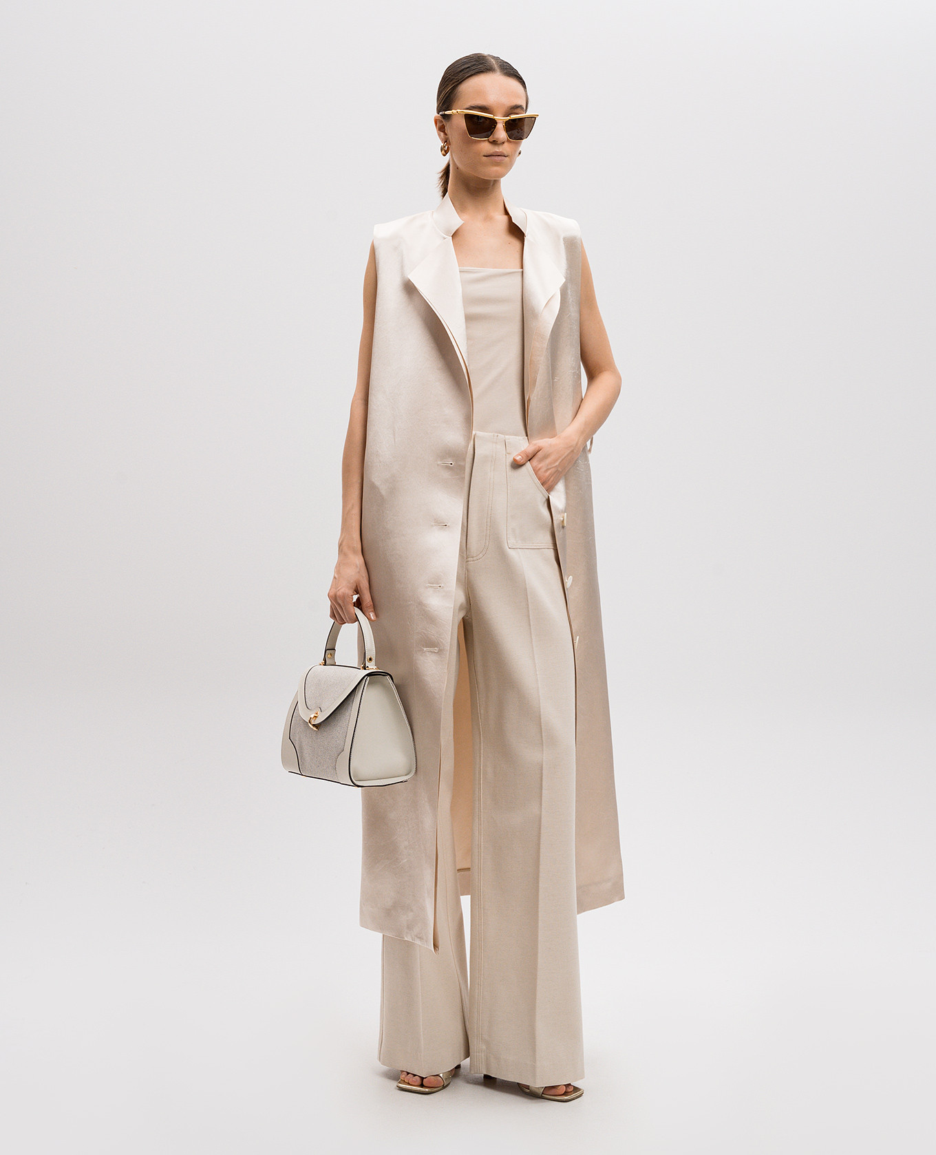

Beige flared pants with wool Philosophy di Lorenzo Serafini