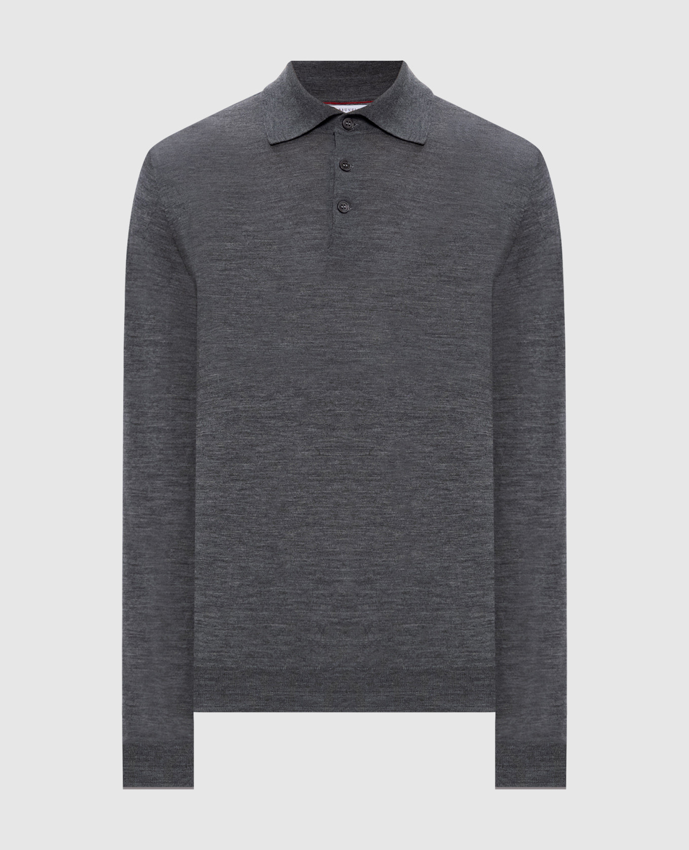 

Grey wool and cashmere polo shirt Brunello Cucinelli