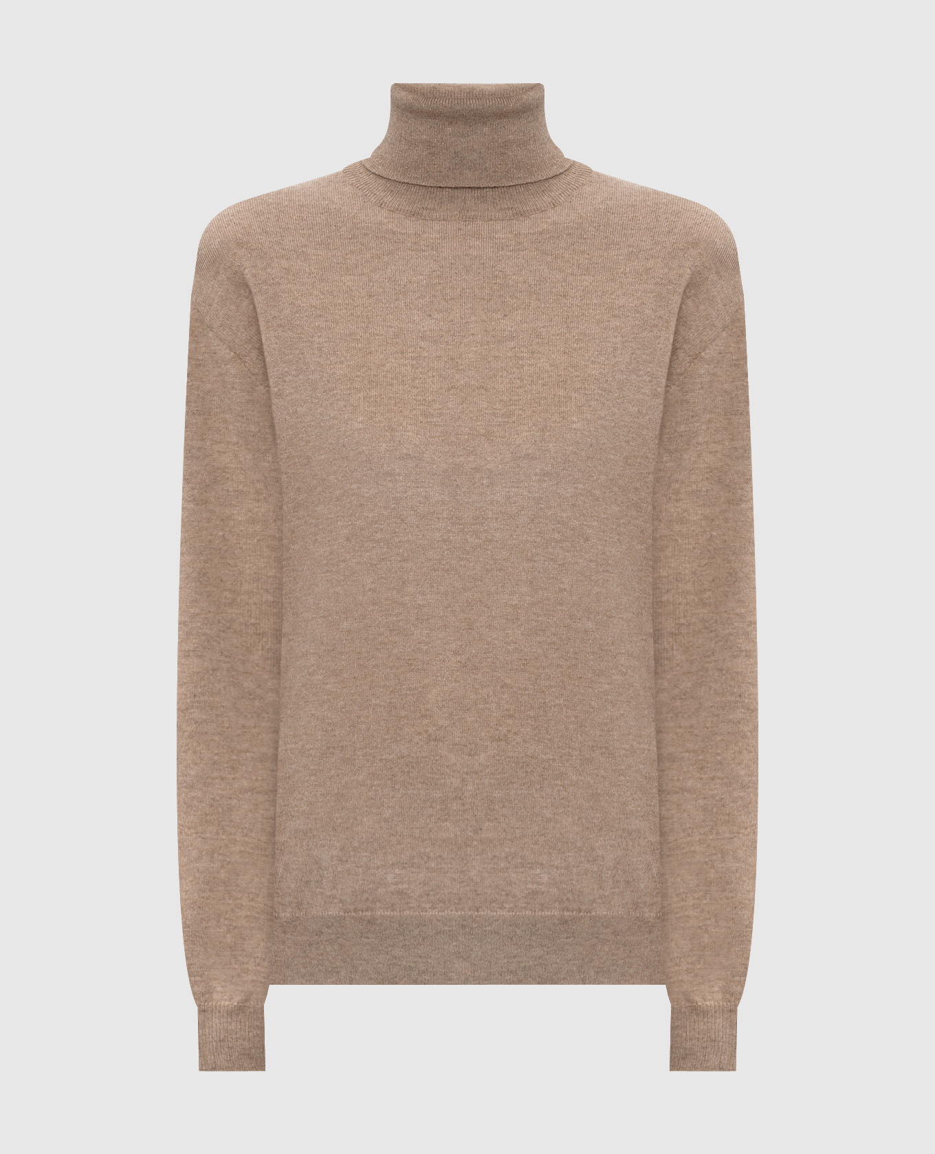 Beige cashmere turtleneck Brunello Cucinelli